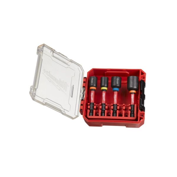SHOCKWAVE™ Steckschlüssel 1/4" Set 4-teilig 7,0/8,0/10/13 mm in PACKOUT™ kompatibler Kassette / Milw