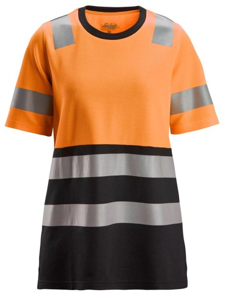 2573 Snickers High-VIS Damen-T-Shirt Warnschutzklasse 1