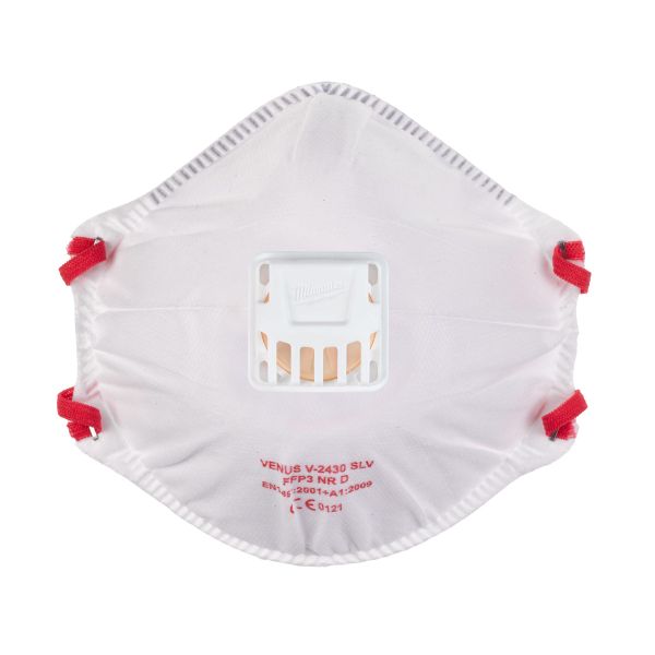 FFP3 Einweg-Atemschutzmaske mit Ventil 10er Pack / Milwaukee # 4932471906 / EAN: 4058546298050