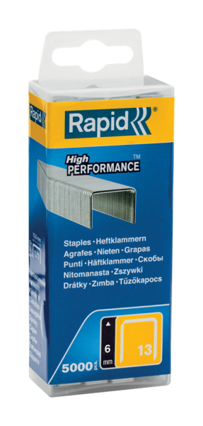 Heftklammern 6mm Rapid Typ 13 ( für 13/19/23 ) - Pack 5000 Stück