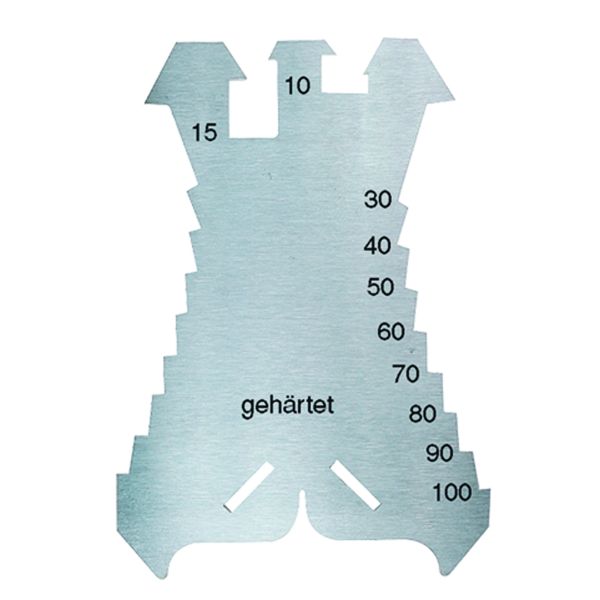 Anreissschablone 2011, INOX, 5 - 100mm, *+Mod. dep.* Grösse 140 x 100 x 1,0mm