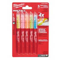INKZALL Leuchtmarker Set 5-teilig blau, grün, gelb, orange, pink / Milwaukee # 48223206 / EAN: 04524 INKZALL Leuchtmarker Set 5-teilig blau, grün, gelb, orange, pink / Milwaukee # 48223206 / EAN: 04524