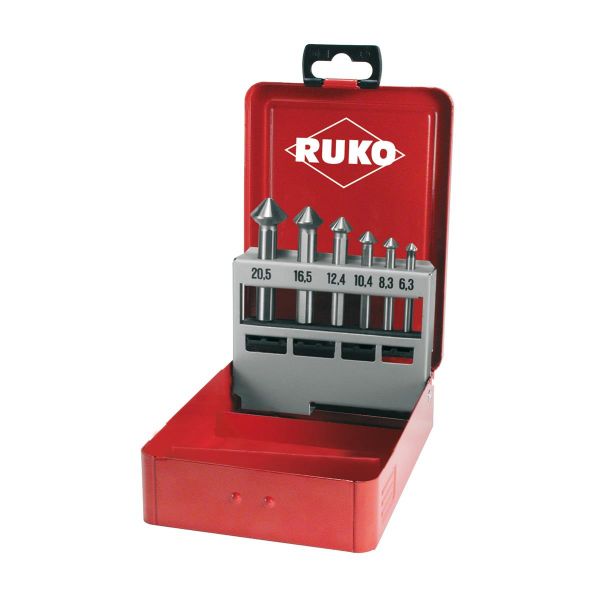 RUKO ULTIMATECUT Senkersatz HSS 6,3 mm - 20,5 mm, 6tlg Metall-Kassette