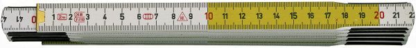 HULTAFORS Gliedermeter Holz T59-2-10 weiss/gelb DU (105254)