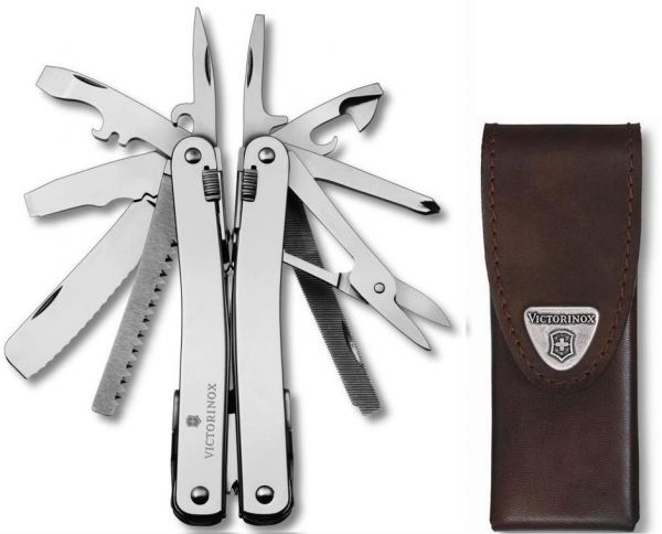 VICTORINOX 3.0227.L1 - SwissTool Spirit XC, in Leder-Etui mit drehbarem Gürtelclip