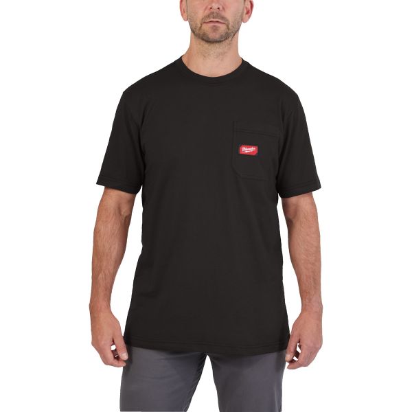 Milwaukee Arbeits-T-Shirt schwarz mit UV-Schutz WTSSBL