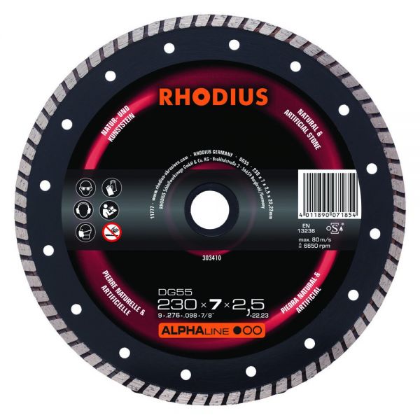 RHODIUS Diamanttrennscheibe DG55, diverse Ø 115 - 230mm