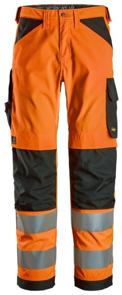 6338 Snickers High-Vis-Arbeitshose Warnschutzklasse 2
