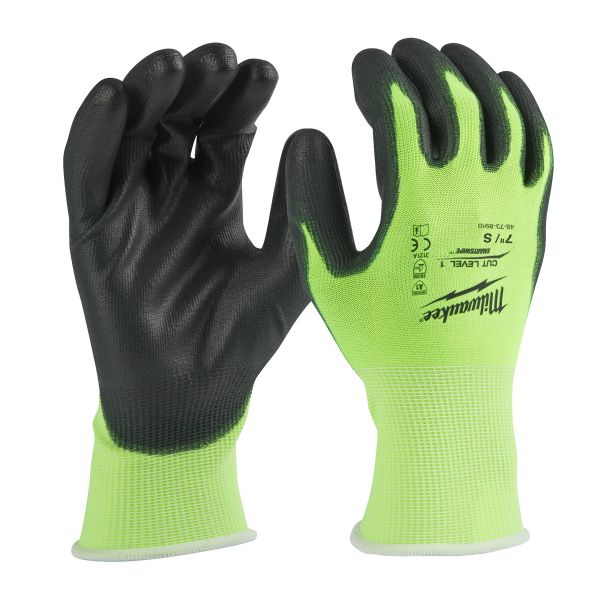 Hi-Vis Schnittschutzhandschuhe Klasse 1/A Milwaukee, diverse Grössen - 12er Pack