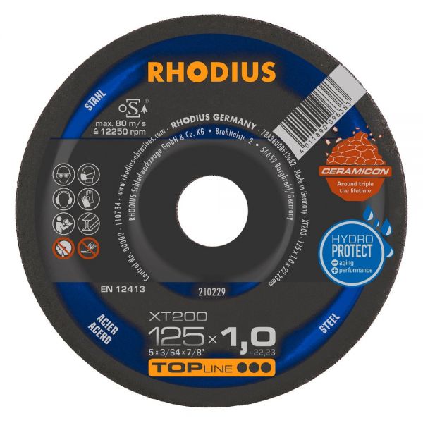 RHODIUS Trennscheibe XT200 - gerade (Form 41), diverse Ausführungen 115-230mm