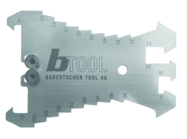 Anreissschablone b-tool, Inox 1.4310, 140 x 97 x 1.0mm / +Mod dép. *AK*