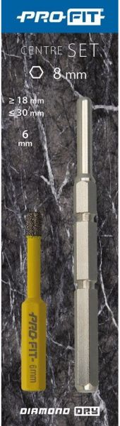 ProFit Click & Drill® "Heavy Duty" Führungszapfen Diamond Dry-Lochsägen mit Diamond Dry Bohrer 6 MM