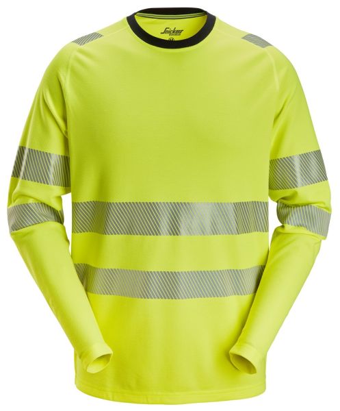 2431 Snickers High-Vis Langarm-Shirt Klasse 3