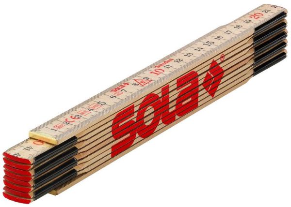 SOLA Holz-Meterstab 2 m H 2/10 (VE 10 Stk.)
