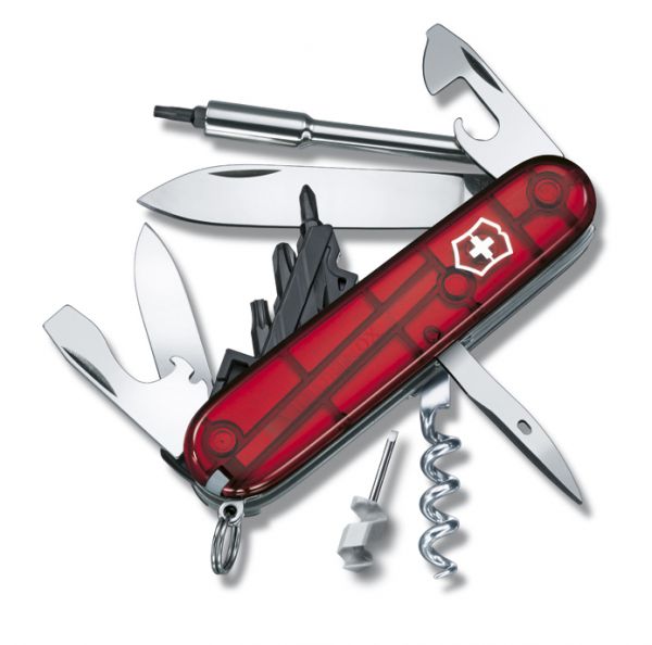 VICTORINOX 1.7605.T - CyberTool S, rot transparent