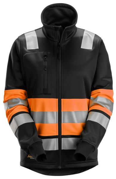 8077 Snickers HiVis Damenjacke mit Reissverschluss Warnschutzklasse 1