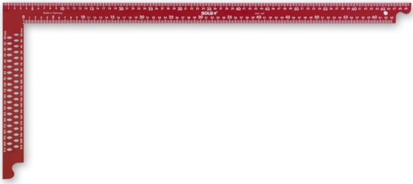 SOLA Zimmermannswinkel ZWCA rot beschichtet, mit Anreisslöchern, diverse Längen