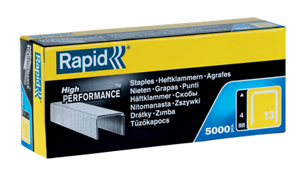 Heftklammern 4mm Rapid Typ 13 ( für 13/19/23 ) - Pack 5000 Stück