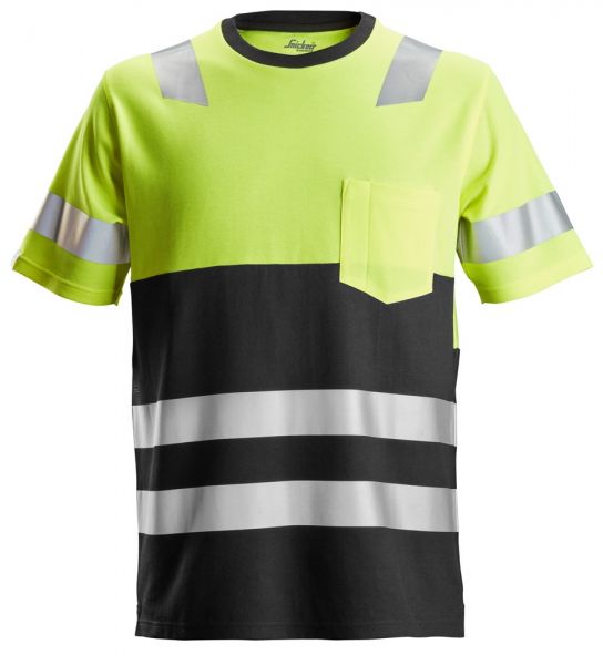2534 Snickers T-Shirt AllroundWork HiVis Kl. 1