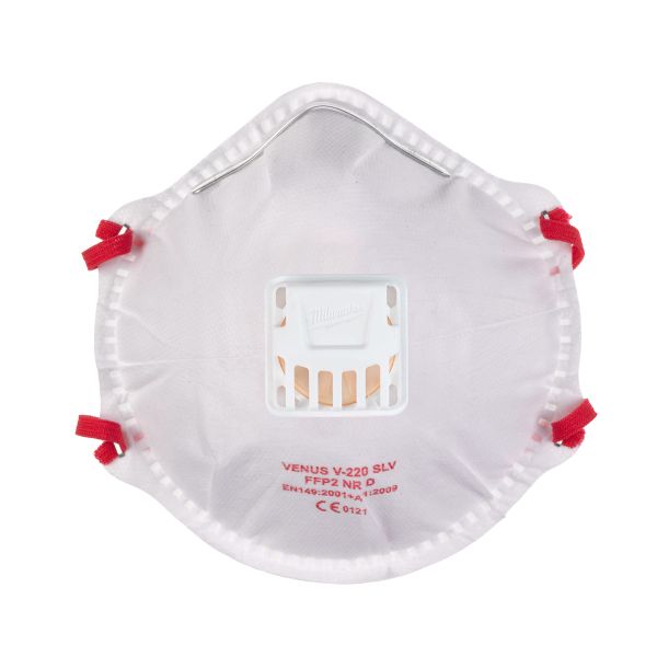 FFP2 Einweg-Atemschutzmaske mit Ventil 10er Pack / Milwaukee # 4932478548 / EAN: 4058546347413
