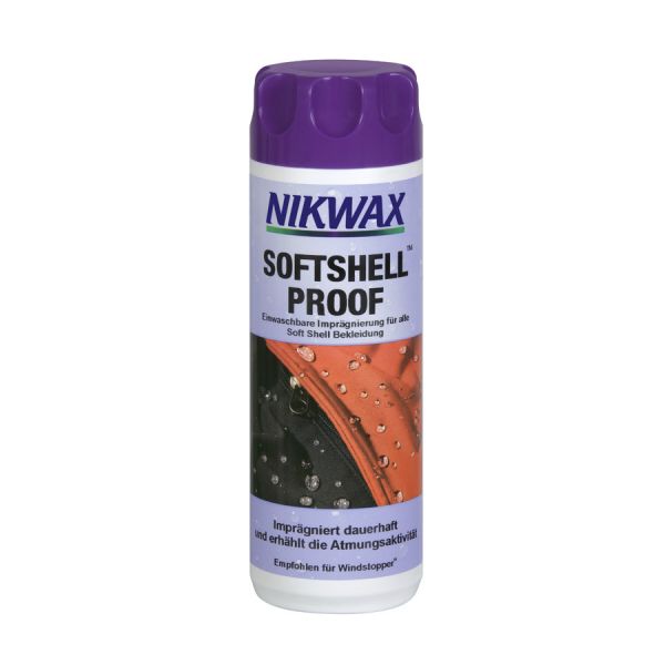 Nikwax Soft ShellProof 300ml, Dauerhafte Einwasch-Imprägnierung