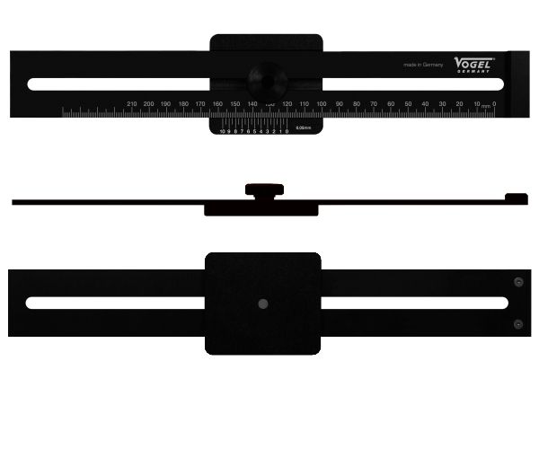 Streichmass-Paralellreisser, Dur-Aluminium, Messbereich 300mm / VPE Stück