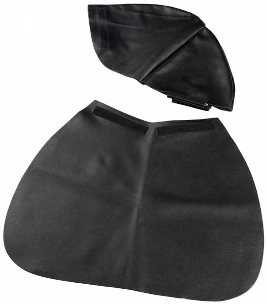 OPTREL Kopf- & Nackenschutz aus Leder - black, für Frischlufthelme (e3000/e1100)