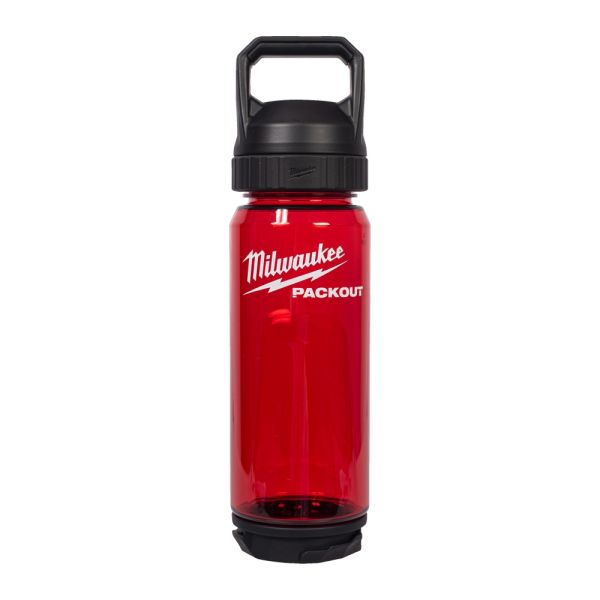 PACKOUT Kunststoff-Trinkflasche 740 ml, rot / Milwaukee # 4932498636 / EAN: 4058546525057