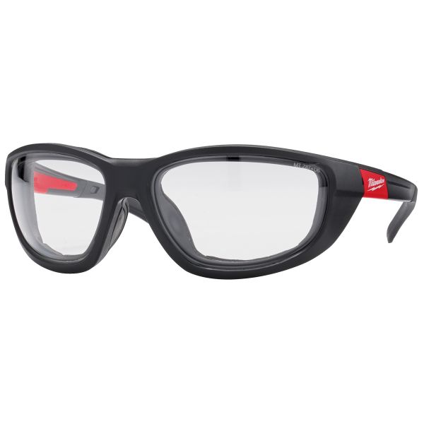 Premium Schutzbrille klar, mit abnehmbarer Schaumstoffauflage / Milwaukee # 4932471885 / EAN: 405854