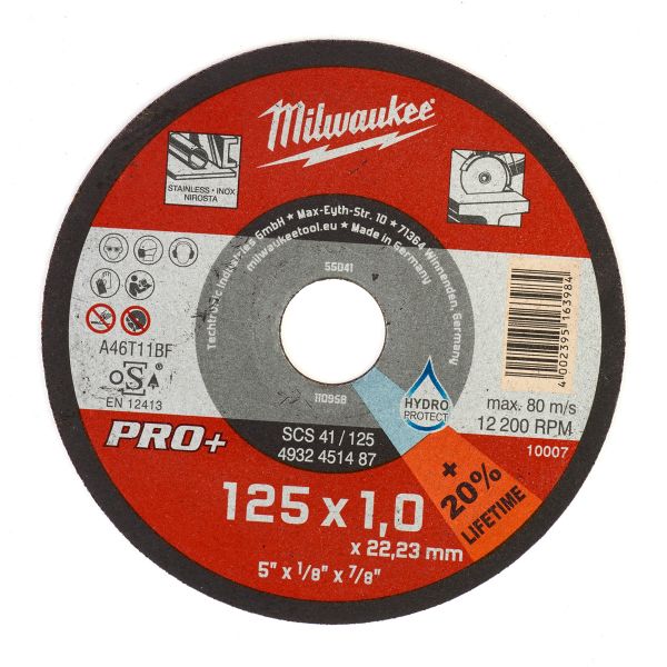 Thekendisplay Metalltrennscheibe PRO+ INOX 125 mm 200 x Trennscheibe 125 x 1 mm / Milwaukee # 493245