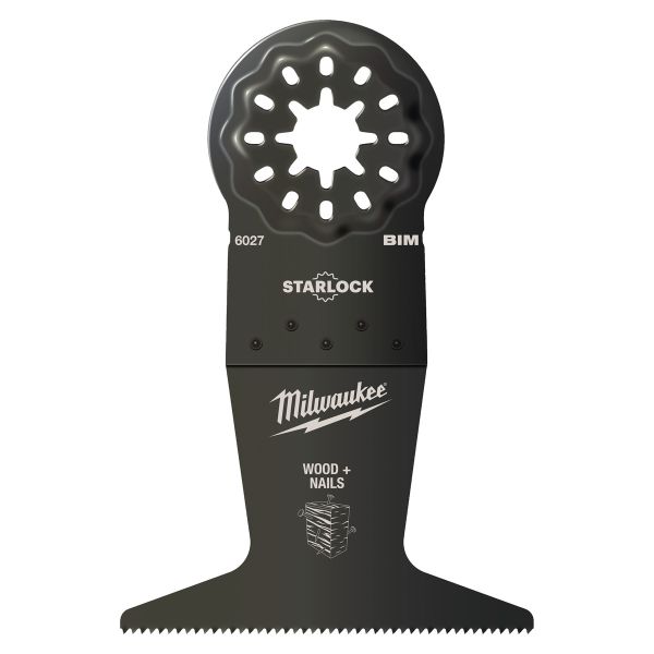 Multitool Starlock Bi-Metall Tauchsägeblatt für Schnitte in Holz mit Nägeln 65 x 42 mm / Milwaukee #