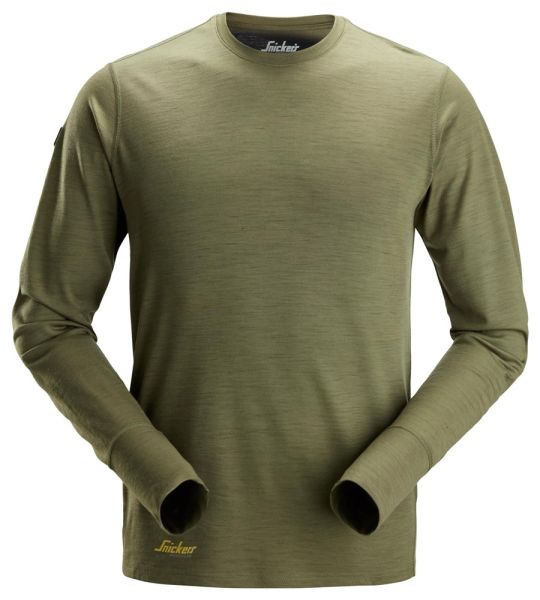 2451 Snickers Langarm-Shirt aus Wolle