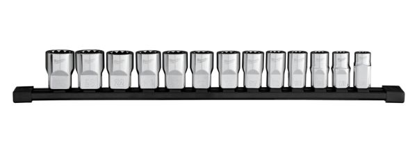 Steckschlüsseleinsatz-Set 1/2" 12-kant, metrisch / Milwaukee # 4932498797 / EAN 4058546526665