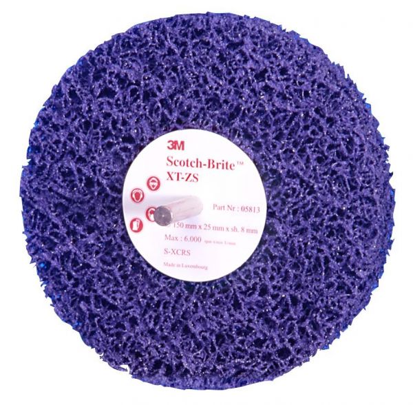 XT-Purple Reinigungsscheiben mit Schaft, Ø 150 x 25 x 8mm / in Pack 6 Stück