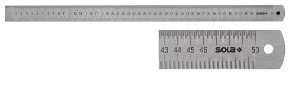 Inox Massstab Federstahl 1.0mm, Teilung geätzt, diverse Längen